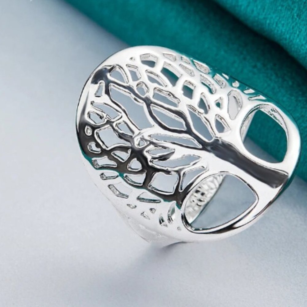 Silver TREE OF LIFE RING Celtic Tree of Life Thumb Ring
